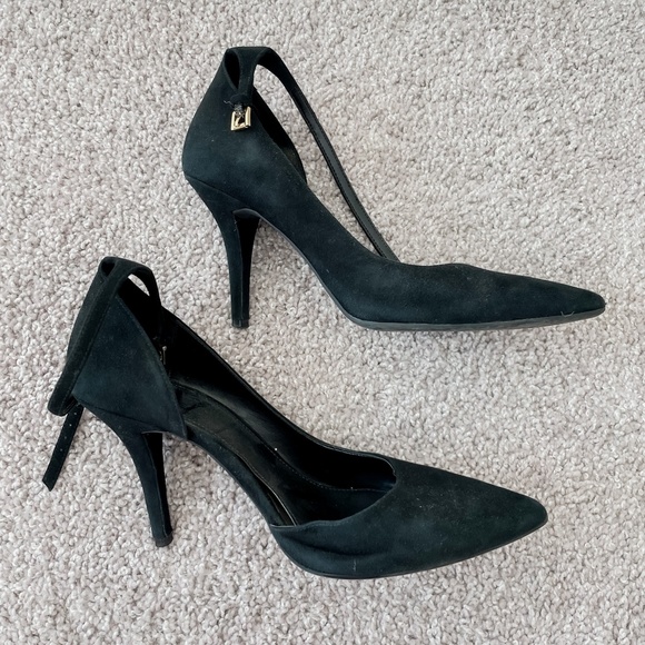 Suede Black Michael Kors Heels - Picture 6 of 7